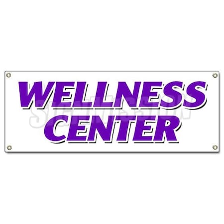 Signmission WELLNESS CENTER BANNER SIGN chiropractic chiropractor fitness center B-Wellness Center